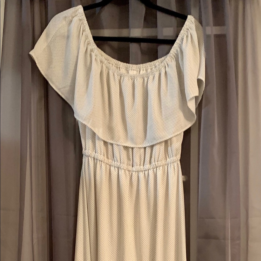 New York & Company Maxi Polka Dot Dress